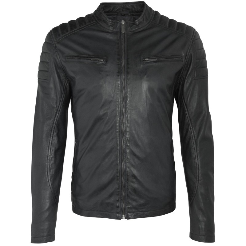 Geaca de Piele Naturala Barbati Gipsy Neagra MBJ-1725 – IMBRACAMINTE