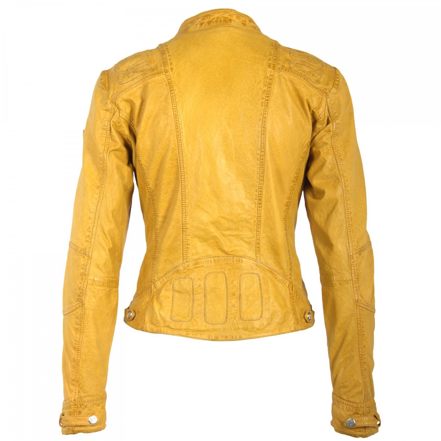 Geaca de Piele Naturala Dama Gipsy Galbena Macy S19 LADAV – IMBRACAMINTE