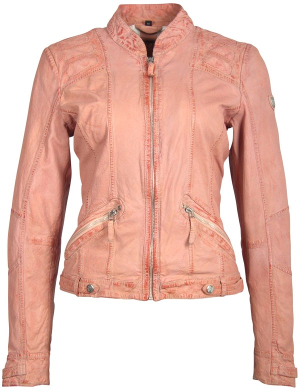 Geaca de Piele Naturala Dama Gipsy Roz Macy S19 LADAV – IMBRACAMINTE — fotografia 1