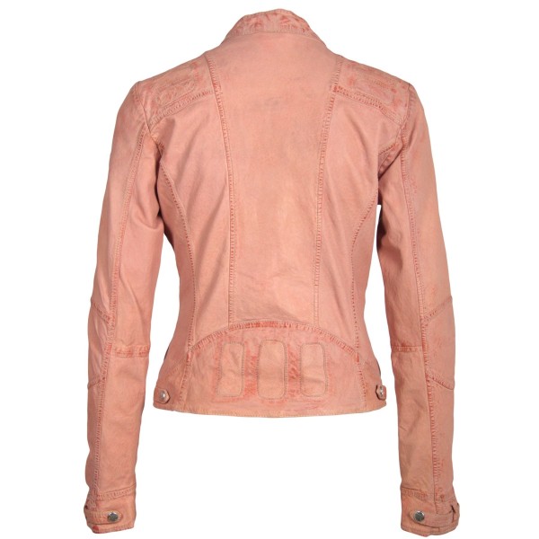 Geaca de Piele Naturala Dama Gipsy Roz Macy S19 LADAV – IMBRACAMINTE — fotografia 2
