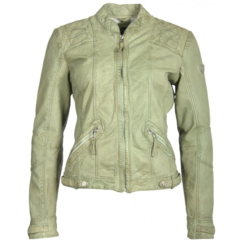 Geaca de Piele Naturala Dama Gipsy Verde Deschis Macy S19 LADAV Geaca de Piele Naturala Dama Gipsy Verde Deschis Macy S19 LADAV - readytowear