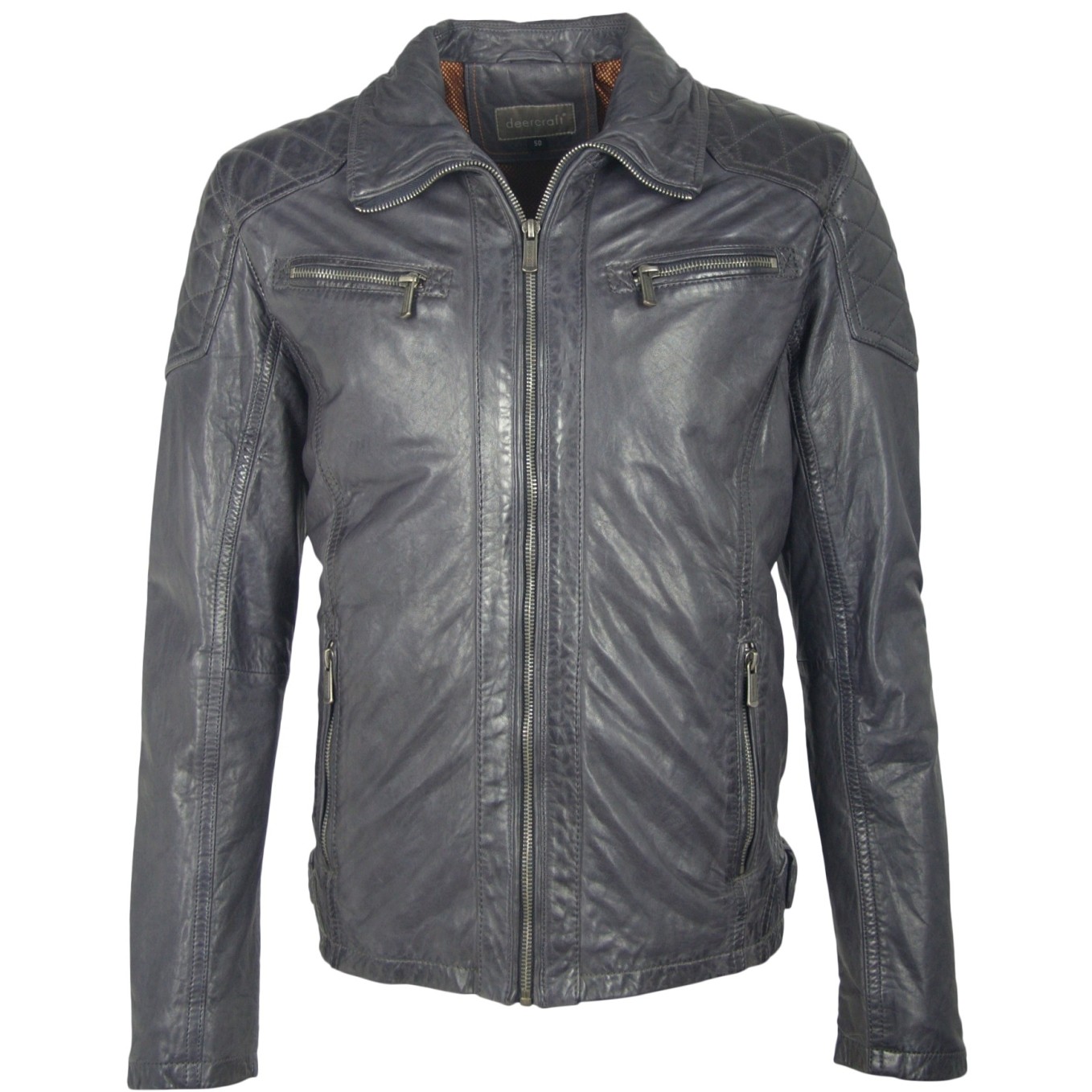 Geaca de Piele Naturala Barbati Gipsy Bleumarin Maddox NSLPV – IMBRACAMINTE