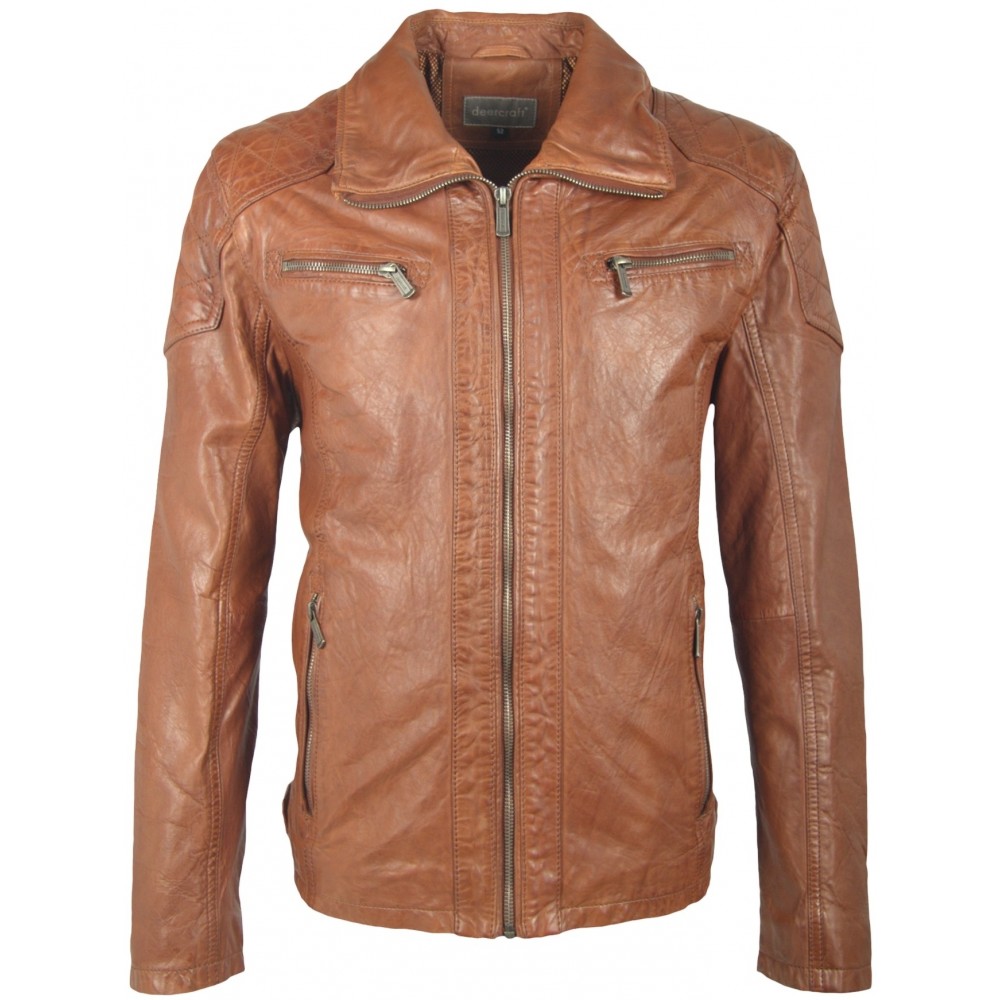 Geaca de Piele Naturala Barbati Gipsy Coniac Maddox NSLPV - readytowear