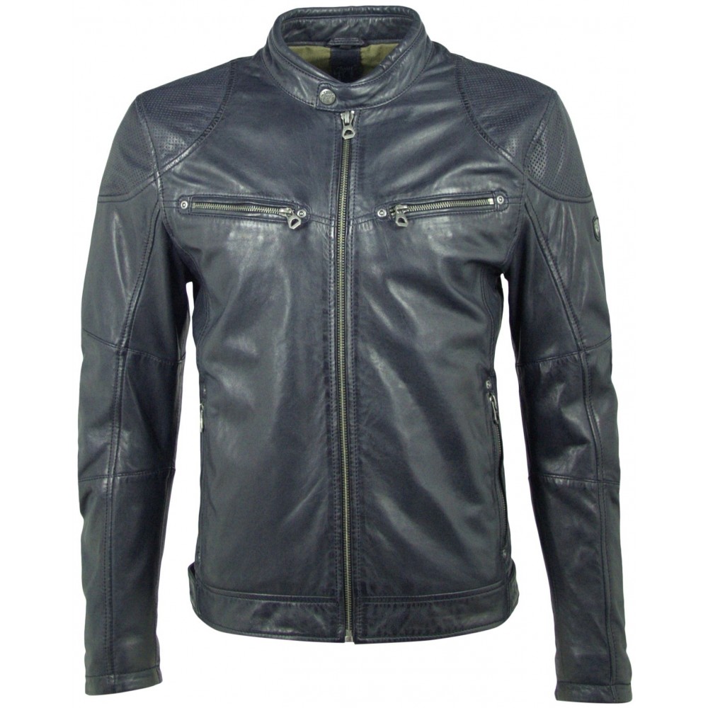 Geaca de Piele Naturala Barbati Gipsy Bleumarin Malik LATREV Geaca de Piele Naturala Barbati Gipsy Bleumarin Malik LATREV - readytowear.ro