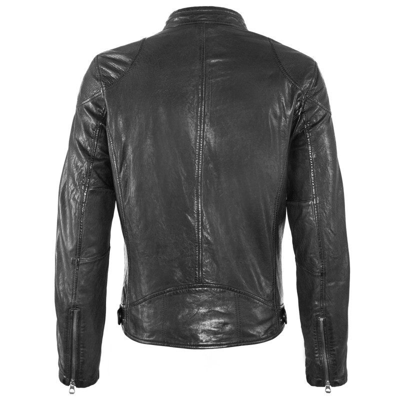 Geaca de Piele Naturala Barbati Gipsy Neagra Malik LATREV – IMBRACAMINTE