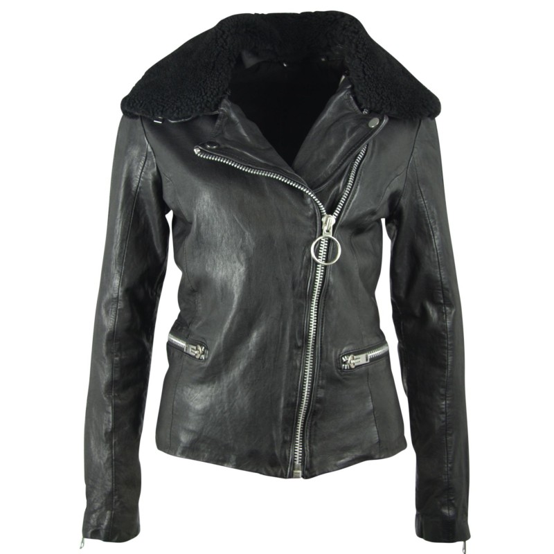 Geaca de Piele Naturala Dama Gipsy Neagra Malu SF LAWOV – IMBRACAMINTE