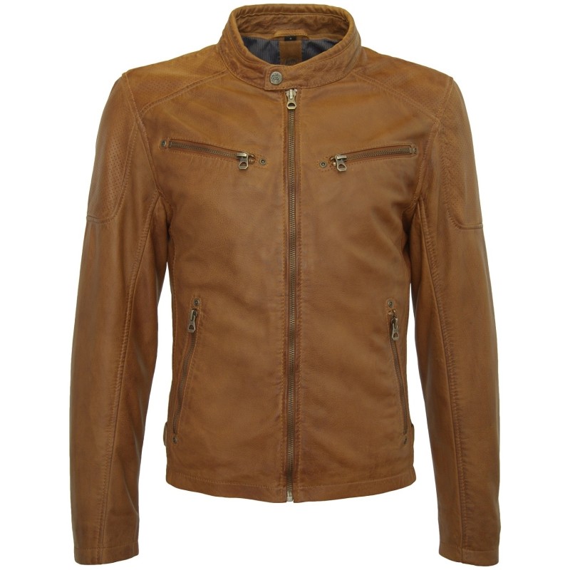 Geaca de Piele Naturala Barbati Gipsy Whisky Marc LAKEV – Black Friday