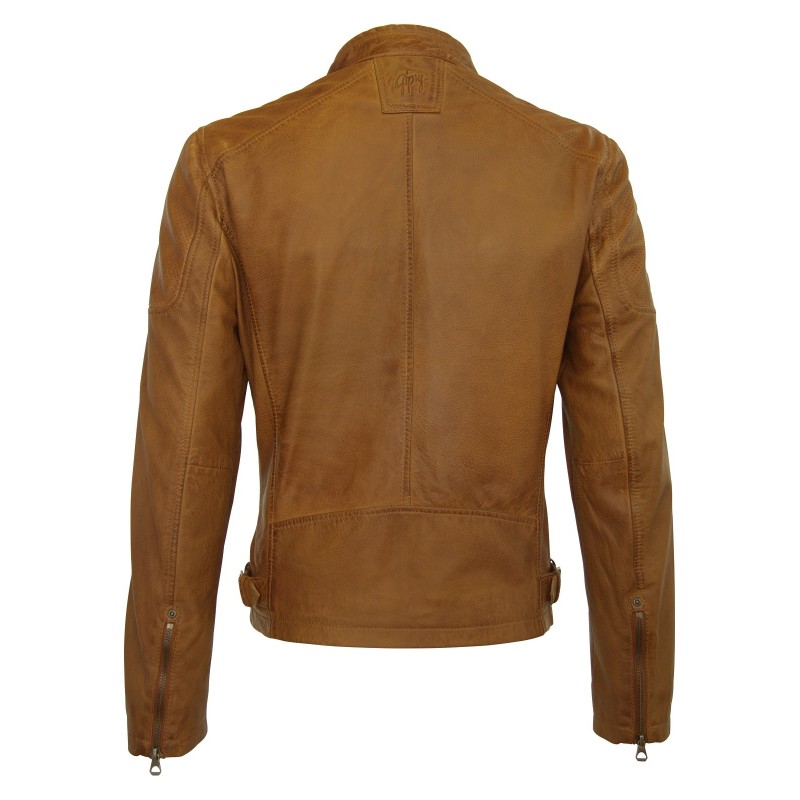 Geaca de Piele Naturala Barbati Gipsy Whisky Marc LAKEV – Black Friday