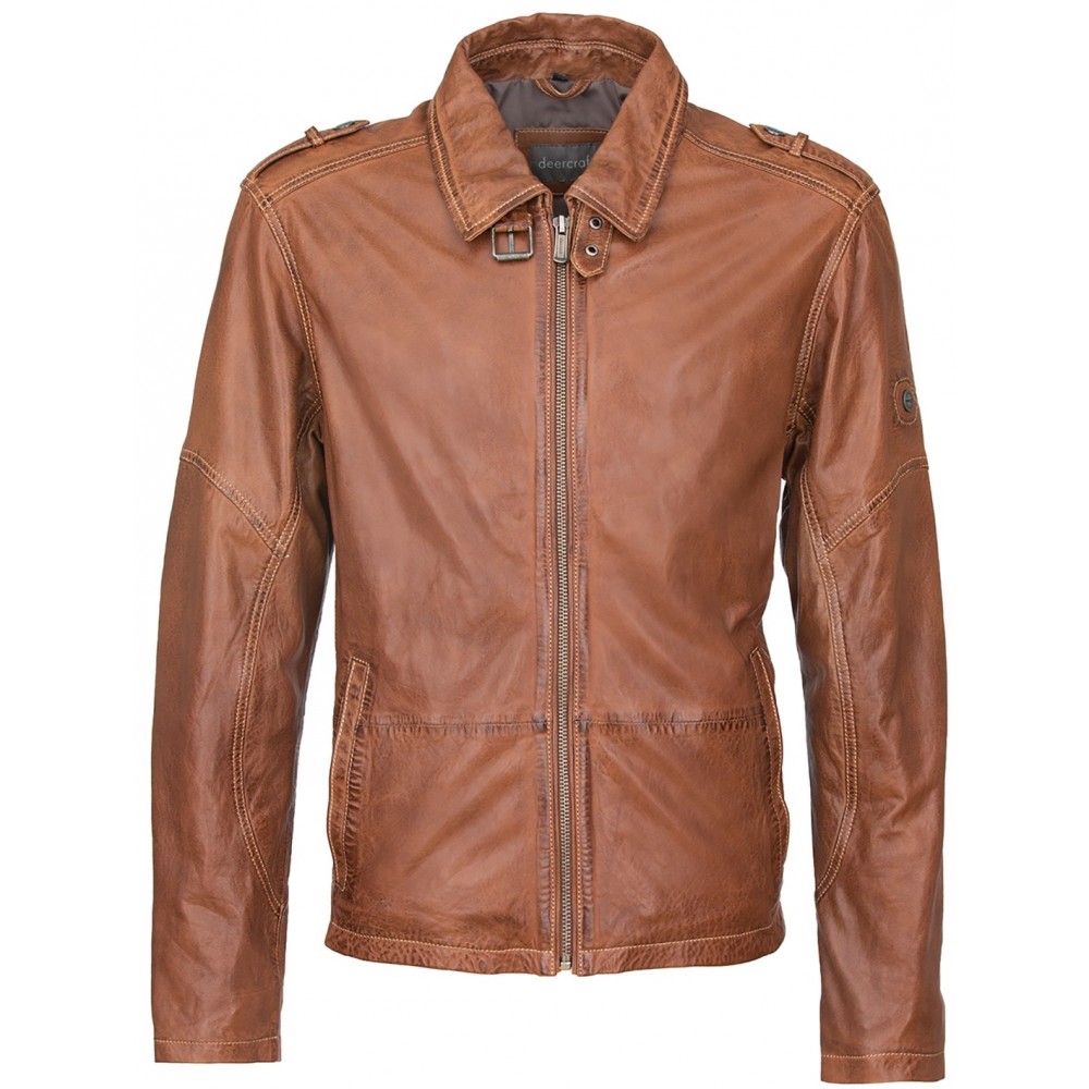Geaca de Piele Naturala Barbati Gipsy Coniac Marco NSLV Geaca de Piele Naturala Barbati Gipsy Coniac Marco NSLV - readytowear
