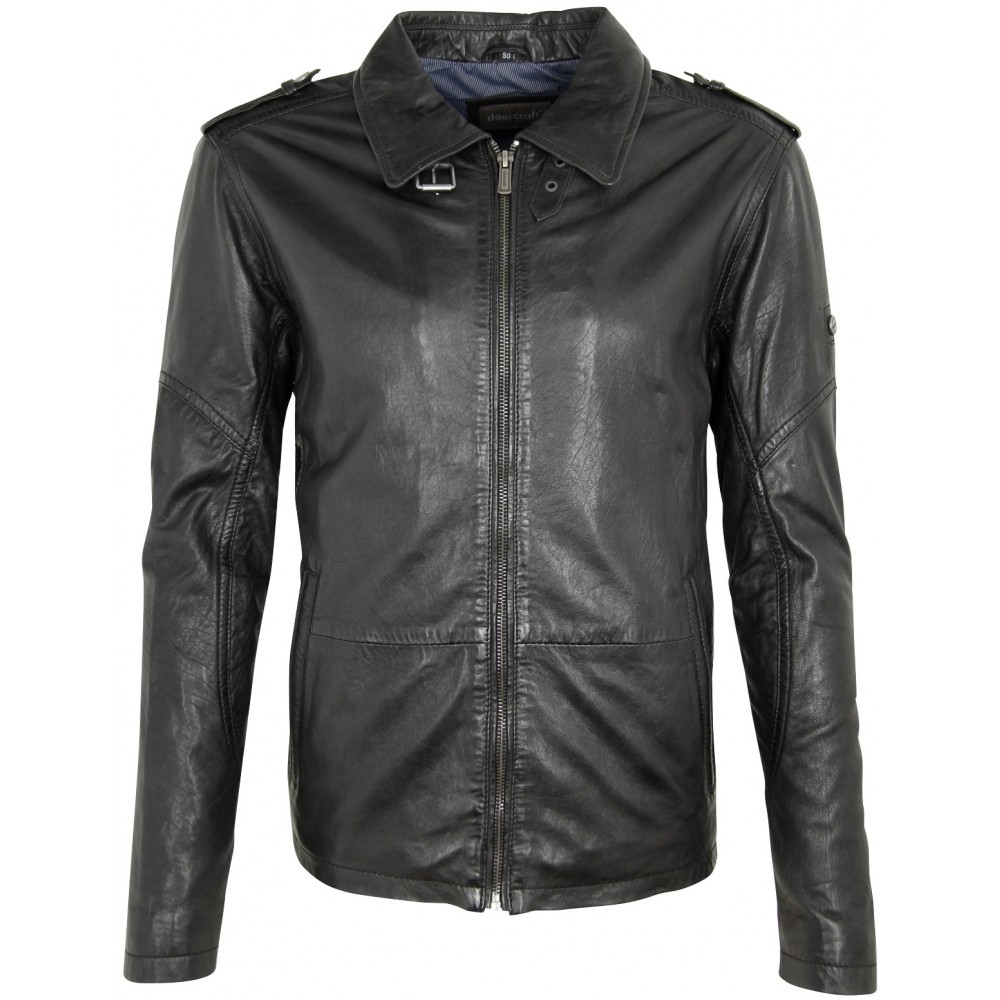 Męska kurtka skórzana Gipsy Czarna Marco NSLV - readytowear