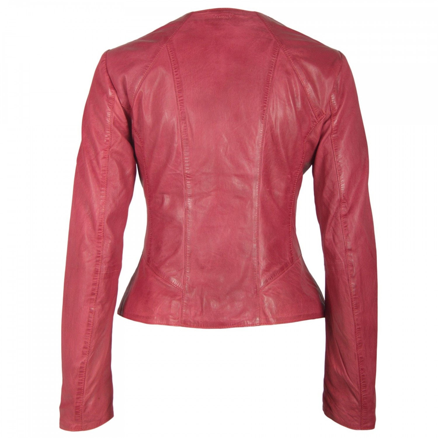 Geaca de Piele Naturala Dama Gipsy Roz Inchis Mari LVV – IMBRACAMINTE