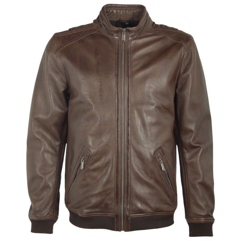 Geaca de Piele Naturala Barbati Gipsy Coniac Inchis Maron S19 LGARYV – IMBRACAMINTE Geaca de Piele Naturala Barbati Gipsy Coniac Inchis Maron S19 LGARYV – IMBRACAMINTE