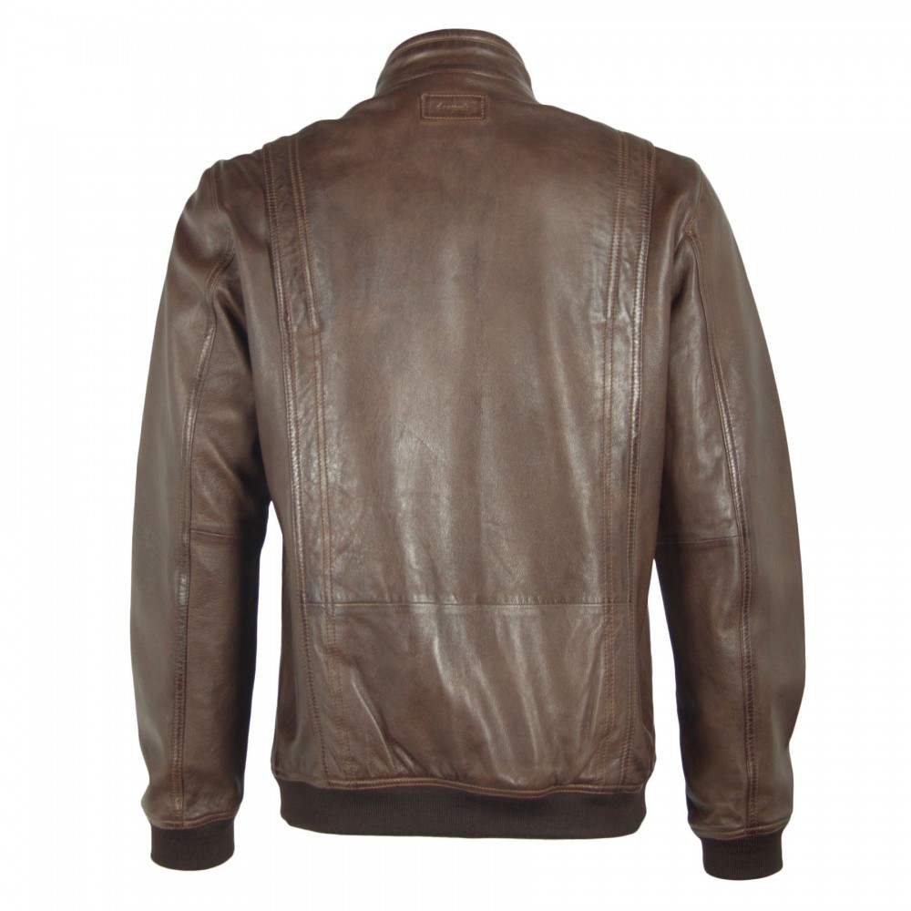 Geaca de Piele Naturala Barbati Gipsy Coniac Inchis Maron S19 LGARYV Geaca de Piele Naturala Barbati Gipsy Coniac Inchis Maron S19 LGARYV - readytowear.ro