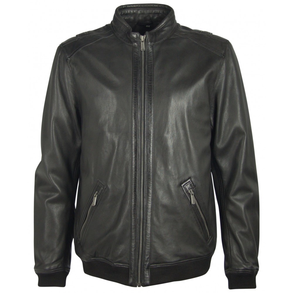 Geaca de Piele Naturala Barbati Gipsy Neagra Maron S19 LGARYV - readytowear