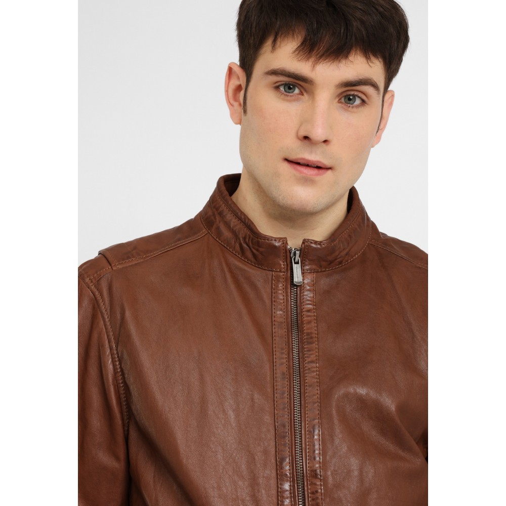 Geaca de Piele Naturala Barbati Gipsy Coniac Maron S20 LGARYV Geaca de Piele Naturala Barbati Gipsy Coniac Maron S20 LGARYV - readytowear.ro
