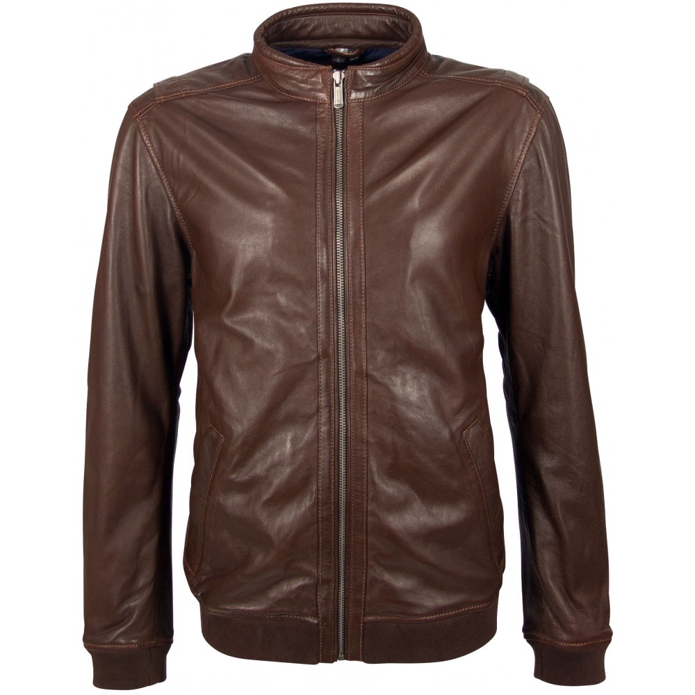 Geaca de Piele Naturala Barbati Gipsy Maro Inchis Maron S20 LGARYV - readytowear