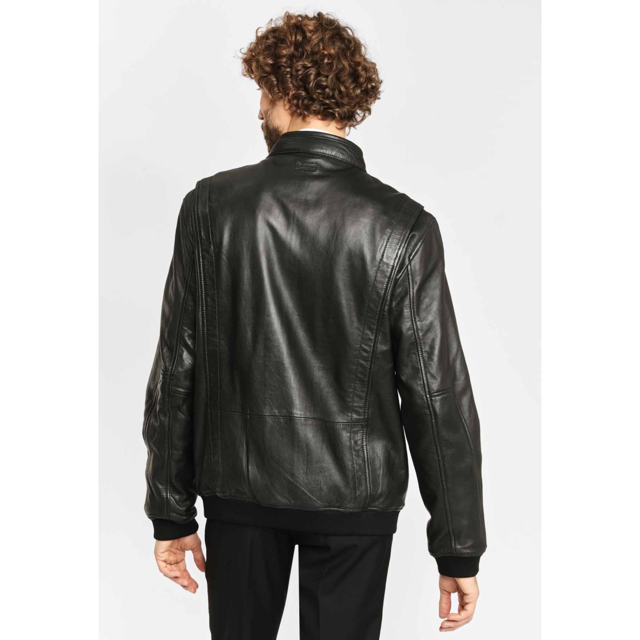 Geaca de Piele Naturala Barbati Gipsy Neagra Maron S20 LGARYV – IMBRACAMINTE