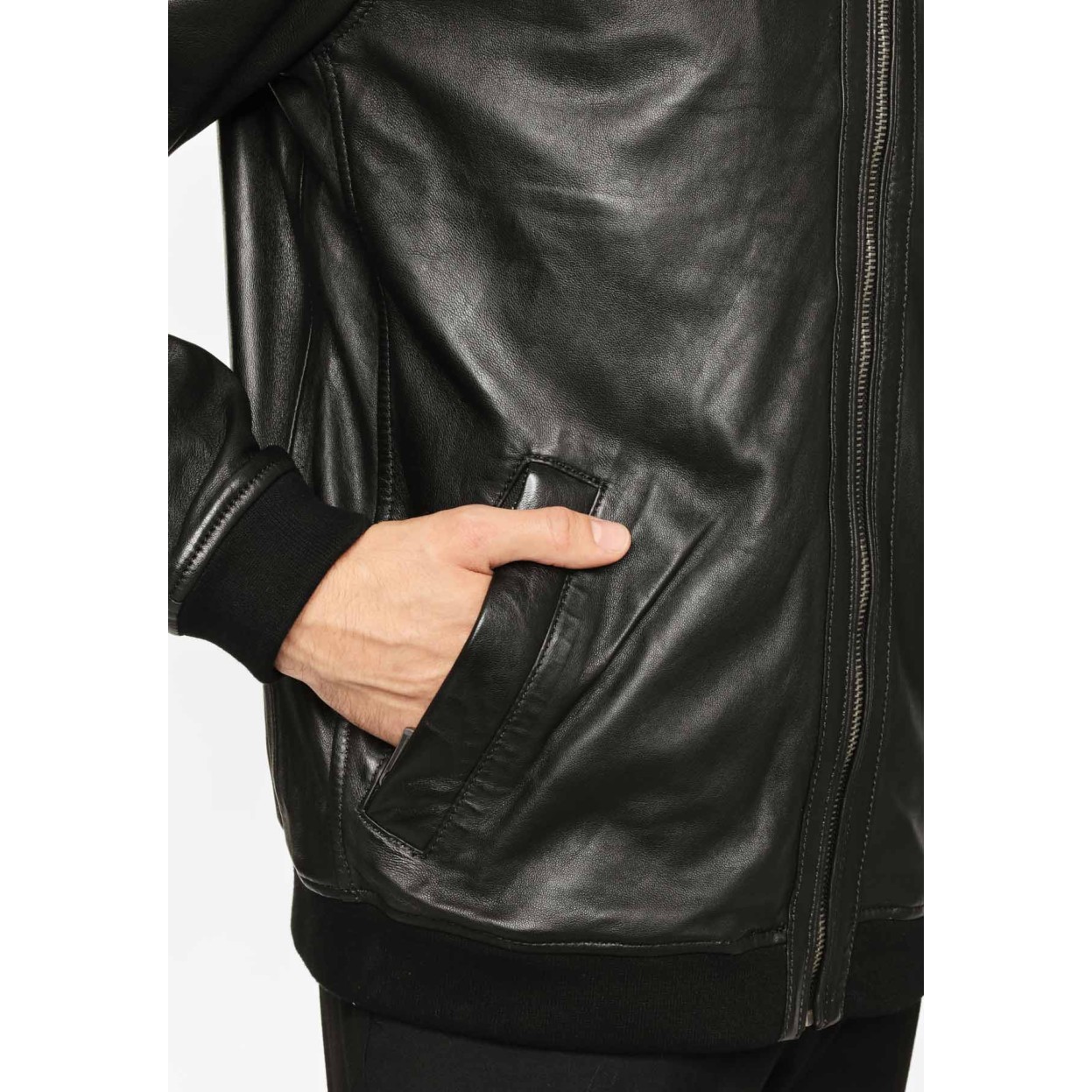 Geaca de Piele Naturala Barbati Gipsy Neagra Maron S20 LGARYV – IMBRACAMINTE