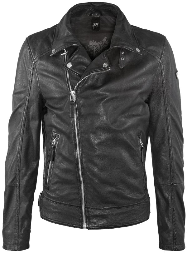 Geaca de Piele Naturala Barbati Gipsy Neagra Marvin – Geci de Piele — fotografia 1