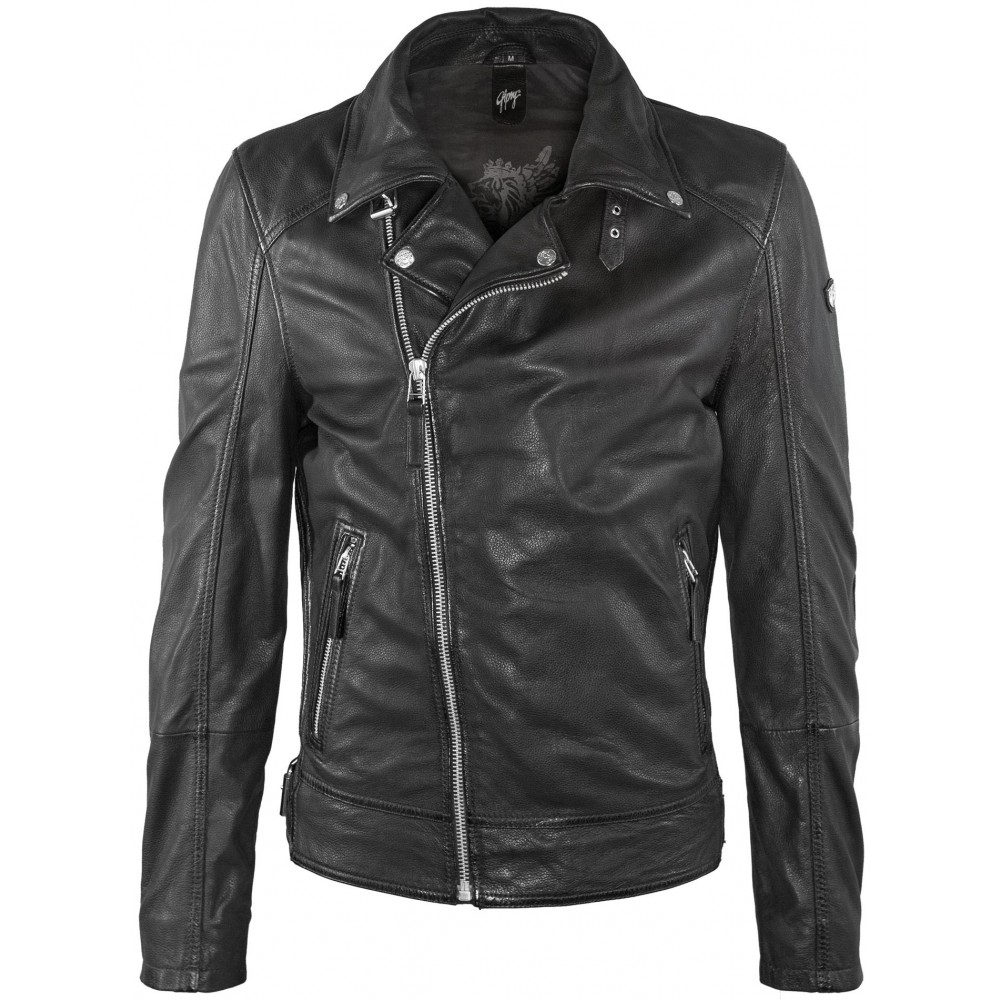 Geaca de Piele Naturala Barbati Gipsy Neagra Marvin SF LCLV Geaca de Piele Naturala Barbati Gipsy Neagra Marvin SF LCLV - readytowear