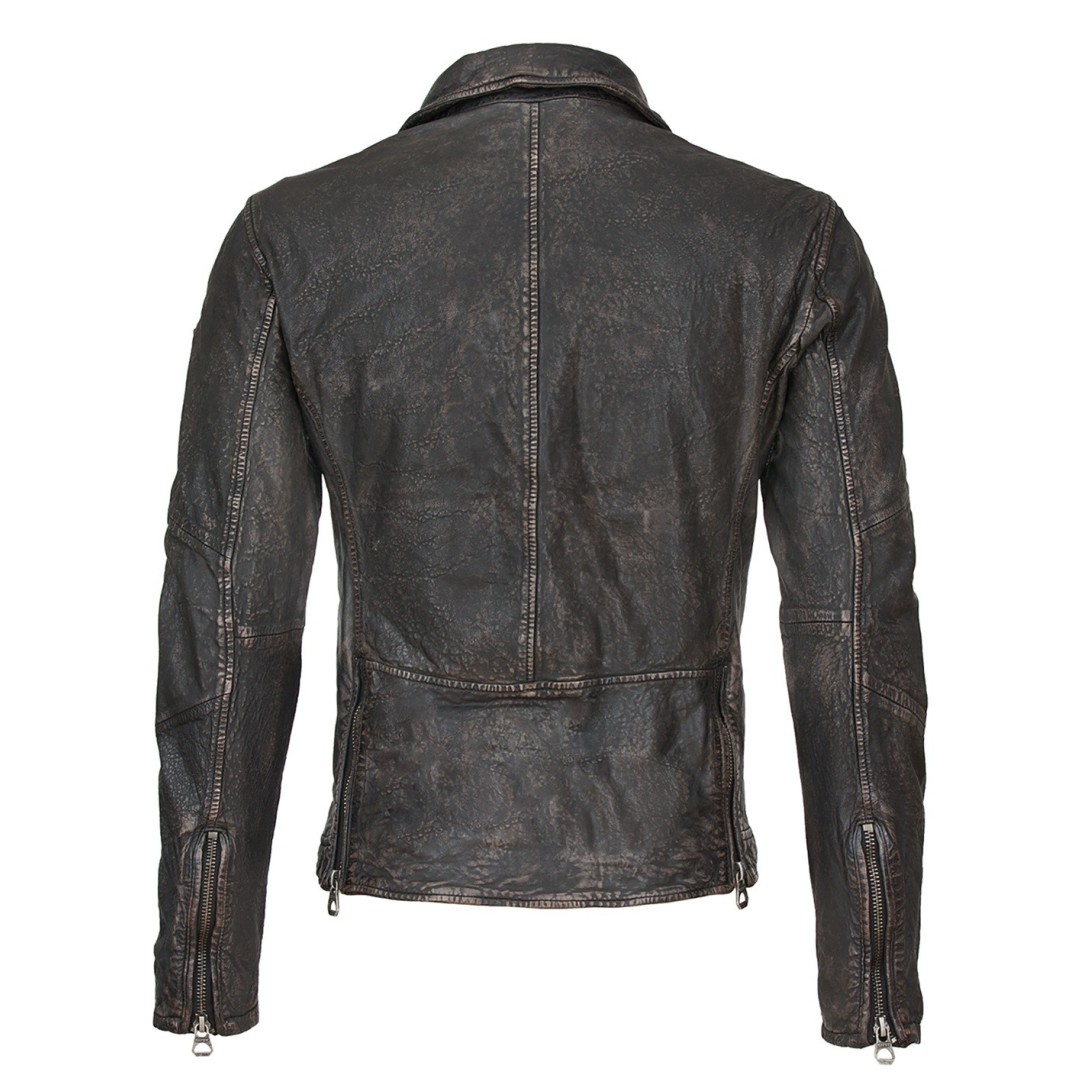 Geaca de Piele Naturala Barbati Gipsy Negru Vintage Mason SF LARETV – IMBRACAMINTE