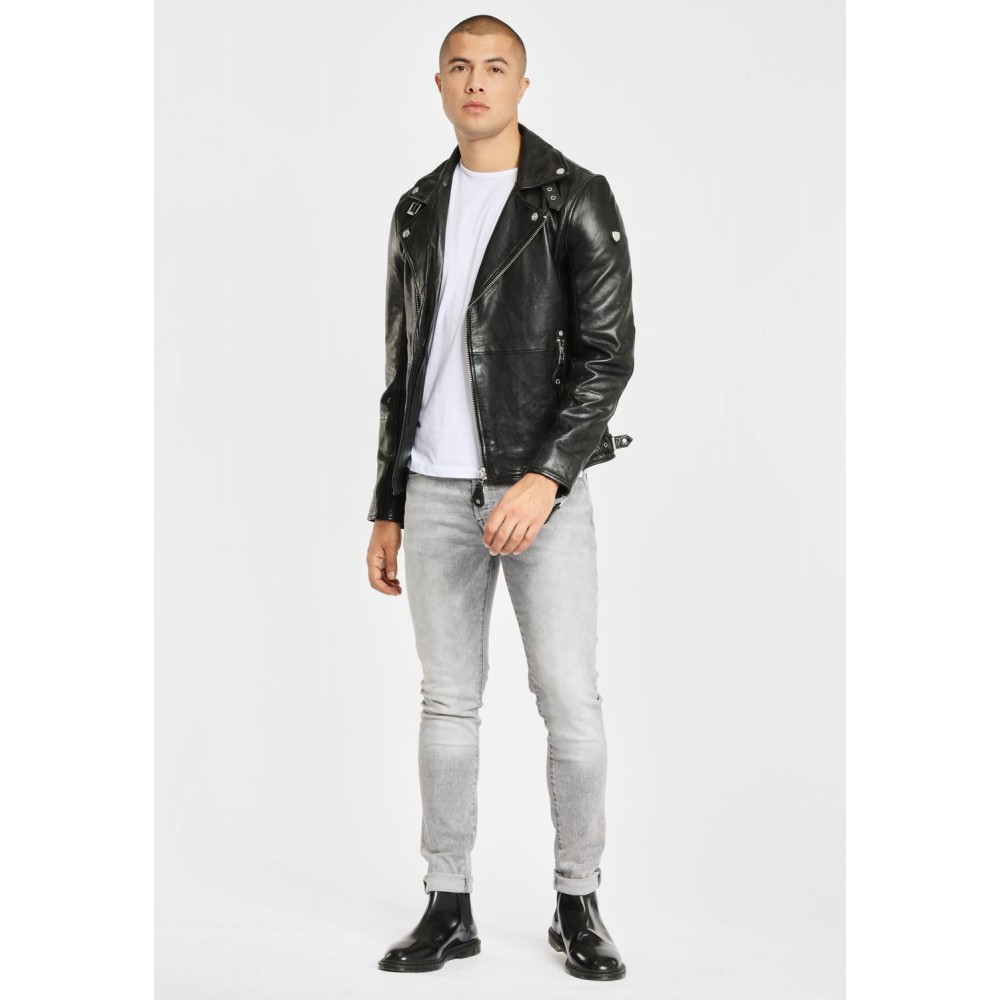 Geaca de Piele Barbati Gipsy Neagra Mavric SF NSLV BIO geci de piele - readytowear.ro