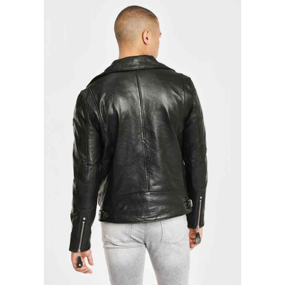 Geaca de Piele Barbati Gipsy Neagra Mavric SF NSLV BIO geci de piele - readytowear.ro