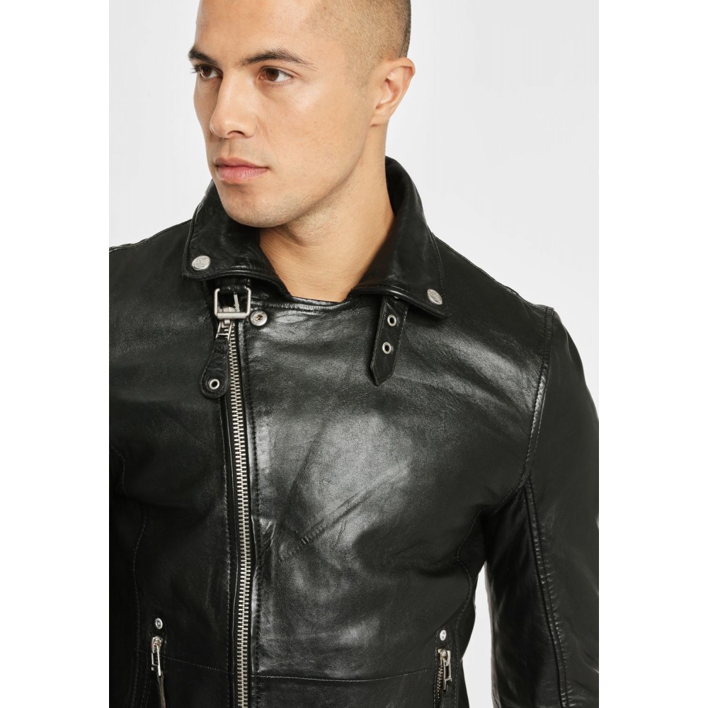 Geaca de Piele Barbati Gipsy Neagra Mavric SF NSLV BIO geci de piele - readytowear.ro