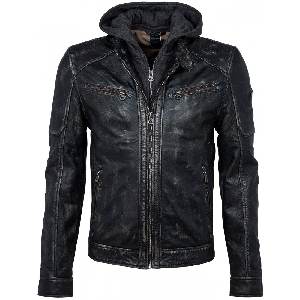 Geaca de Piele Naturala Barbati Gipsy Maro-Bej Max 3 NSLAV - readytowear