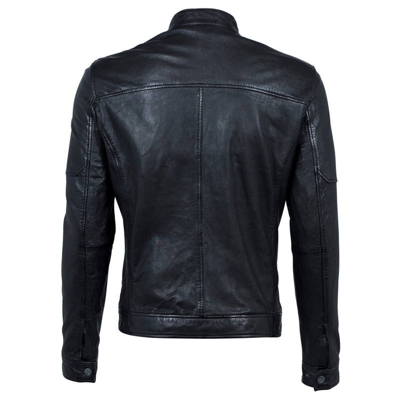 Geaca de Piele Naturala Barbati Gipsy Neagra Max NSLV – IMBRACAMINTE