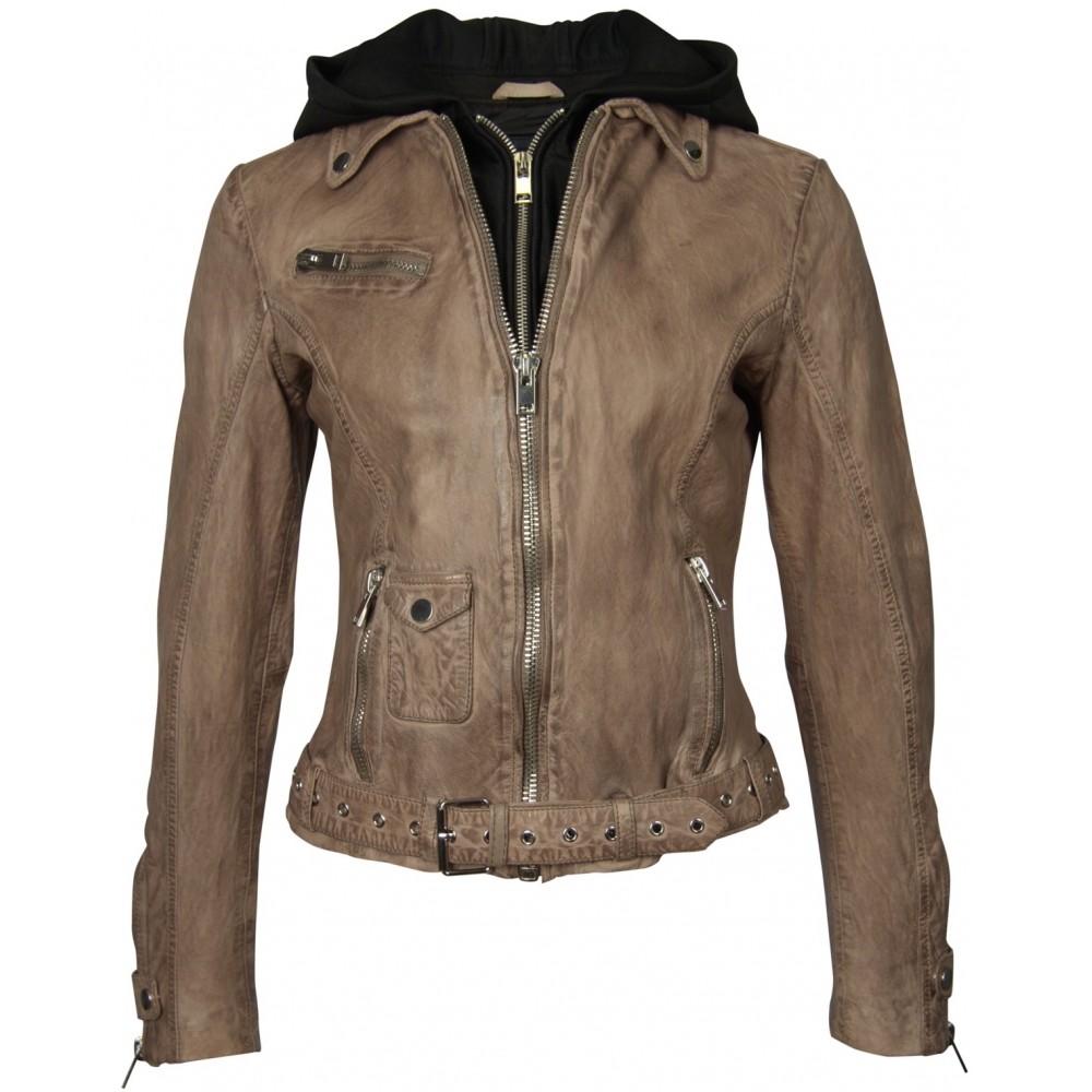 Geaca de Piele Naturala Dama Gipsy Gri Melody SF LAWOV Geaca de Piele Naturala Dama Gipsy Gri Melody SF LAWOV - readytowear