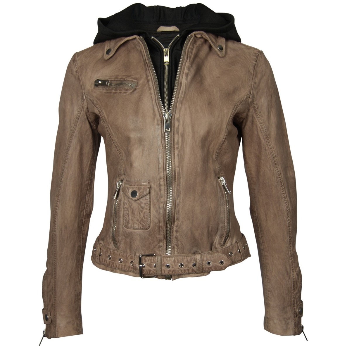 Geaca de Piele Naturala Dama Gipsy Gri Melody SF LAWOV – IMBRACAMINTE