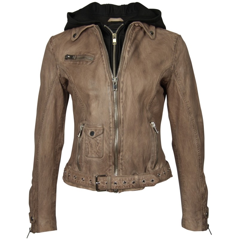 Geaca de Piele Naturala Dama Gipsy Gri Melody SF LAWOV – IMBRACAMINTE