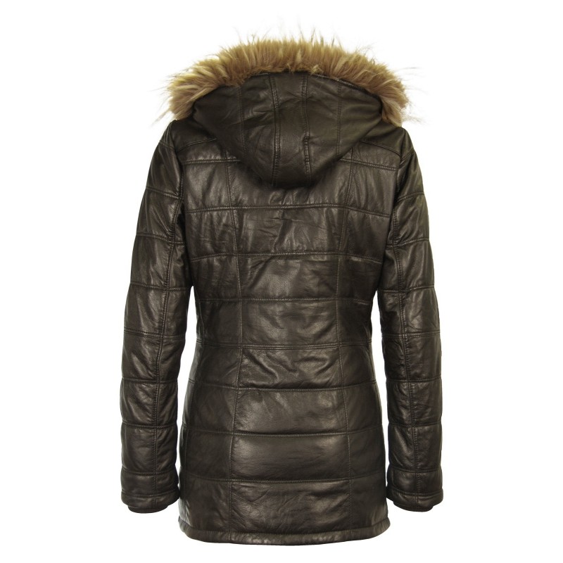 Geaca Lunga de Piele Naturala Dama Gipsy Neagra Merel LNSV W – IMBRACAMINTE