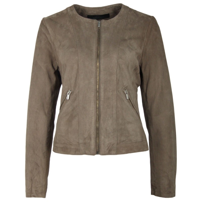 Geaca de Piele Naturala Dama Gipsy Gri Mia ZV – IMBRACAMINTE