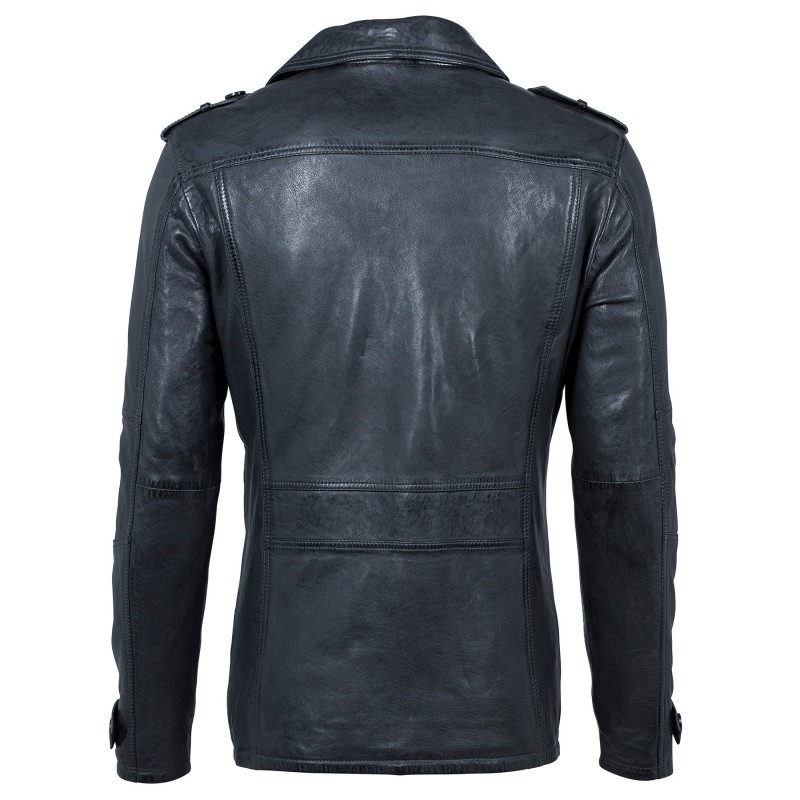 Geaca de Piele Naturala Barbati Gipsy Negru Grafit Mic LATRIV W – IMBRACAMINTE