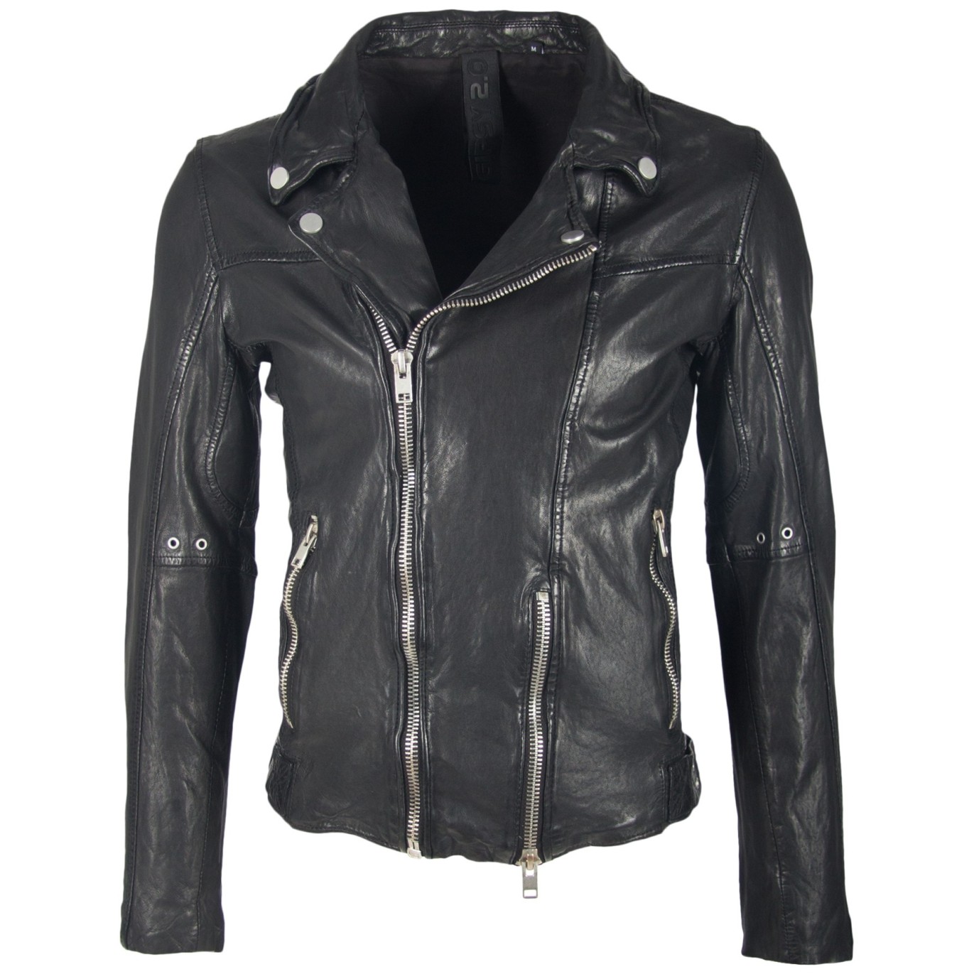 Geaca de Piele Naturala Barbati Gipsy Neagra Milas SF LAMEZV – Black Friday