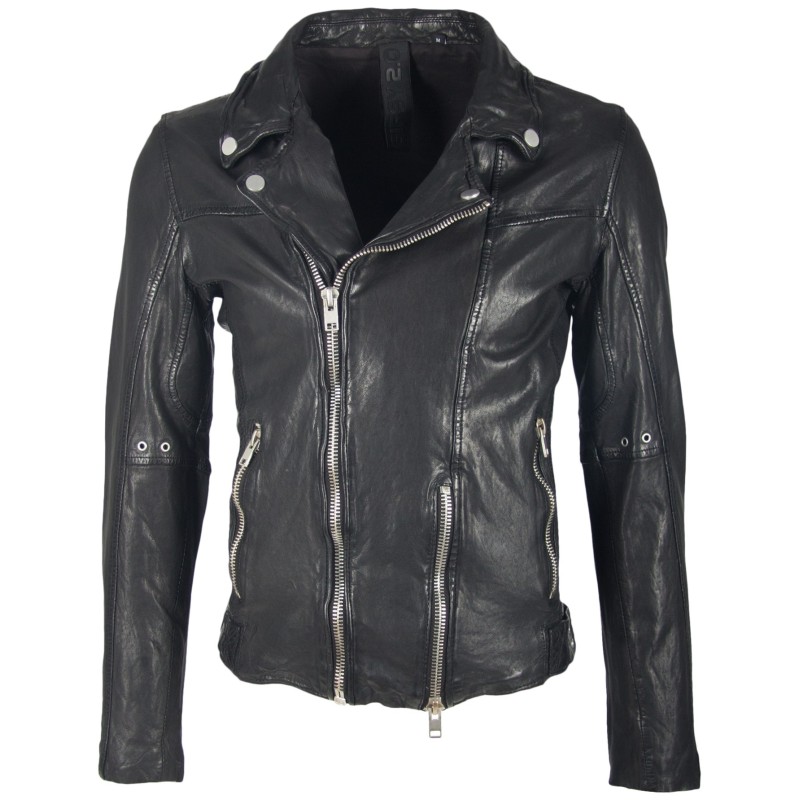 Geaca de Piele Naturala Barbati Gipsy Neagra Milas SF LAMEZV – IMBRACAMINTE