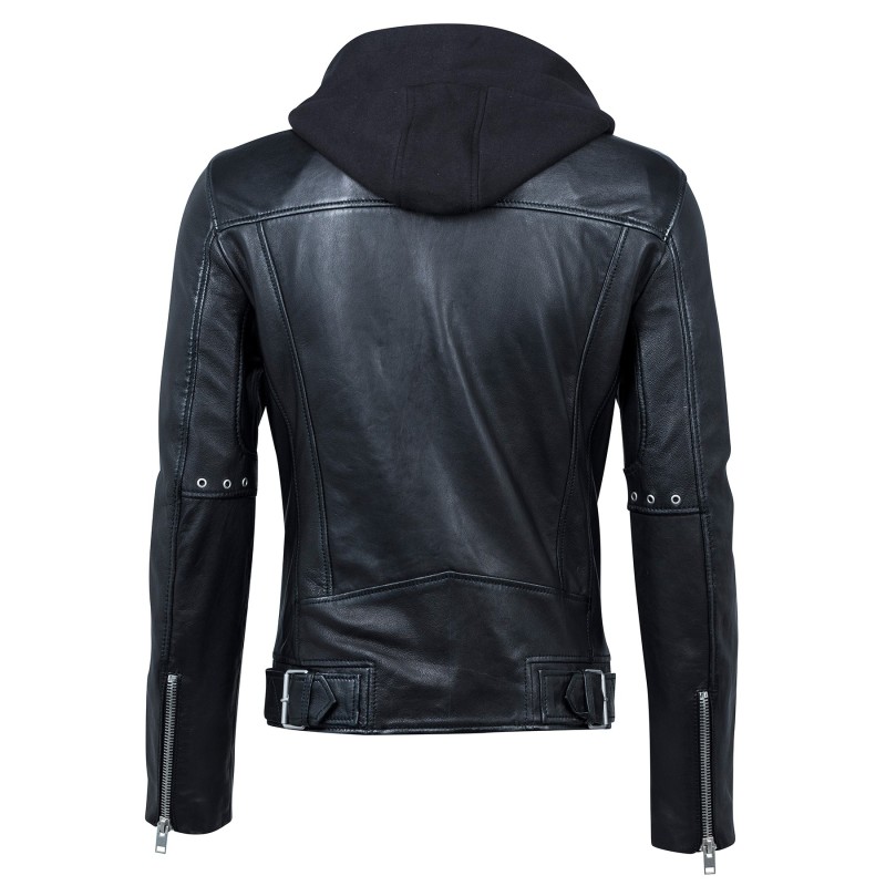 Geaca de Piele Naturala Barbati Gipsy Neagra Milas SF LAROXV – IMBRACAMINTE