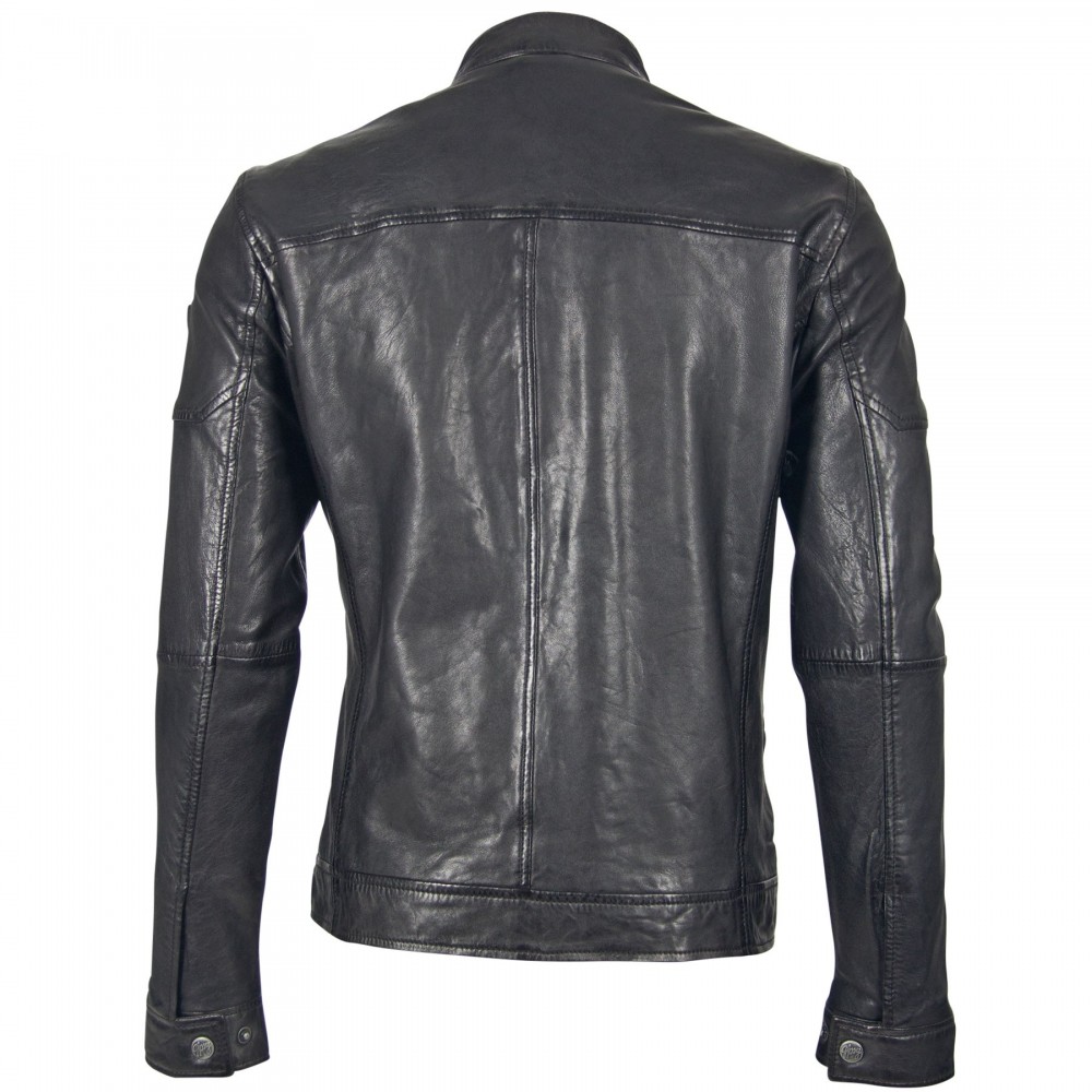 Geaca de Piele Naturala Barbati Gipsy Neagra Milow NSLV Geaca de Piele Naturala Barbati Gipsy Neagra Milow NSLV - readytowear.ro