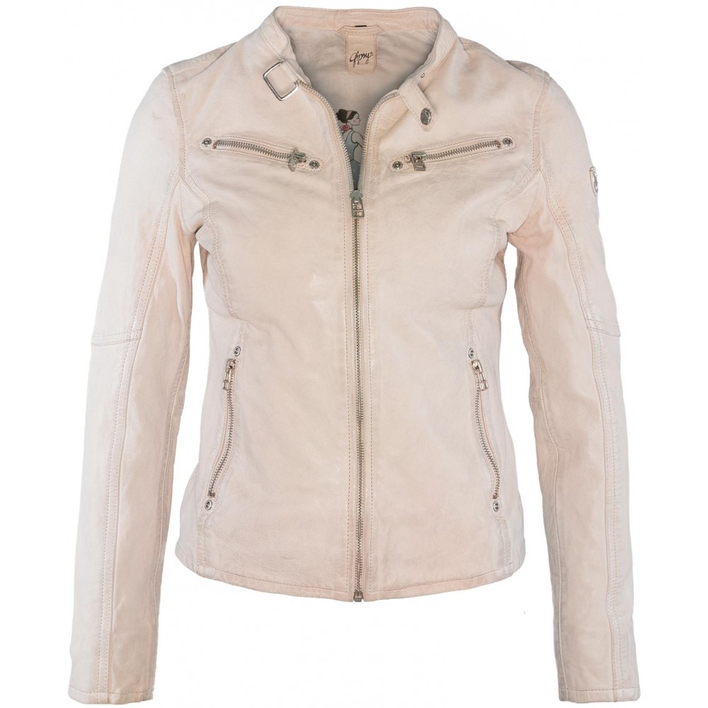 Geaca de Piele Naturala Dama Gipsy Crem Mona LONTV Geaca de Piele Naturala Dama Gipsy Crem Mona LONTV - readytowear