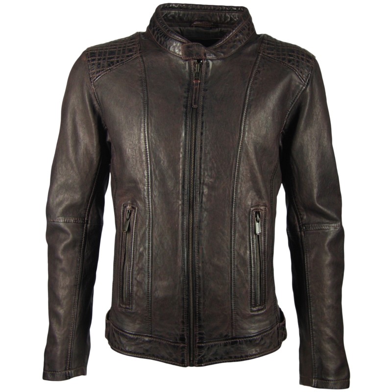 Geaca de Piele Naturala Barbati Gipsy Maro Inchis Moon LACHIV – IMBRACAMINTE