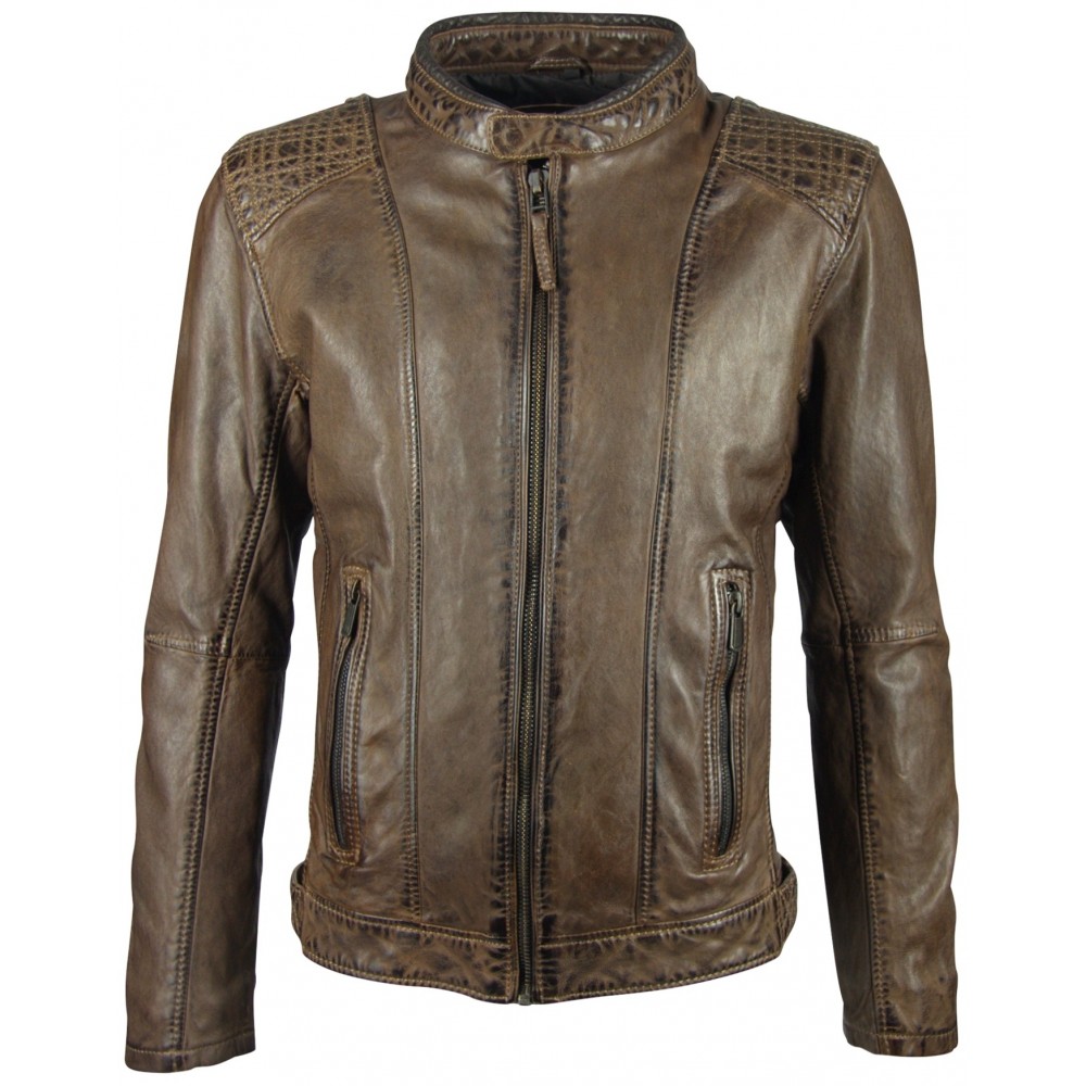 Geaca de Piele Naturala Barbati Gipsy Olive Moon LACHIV Geaca de Piele Naturala Barbati Gipsy Olive Moon LACHIV - readytowear.ro