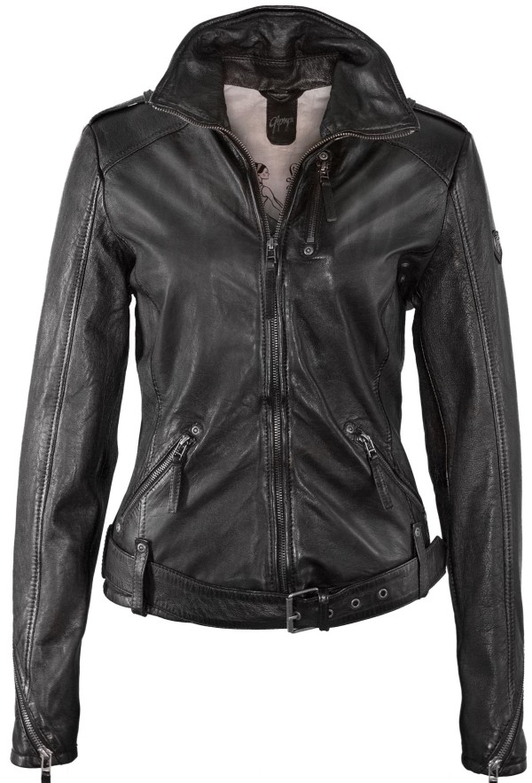 Geaca de Piele Naturala Dama Gipsy Neagra Mosley LATUV – IMBRACAMINTE — fotografia 1