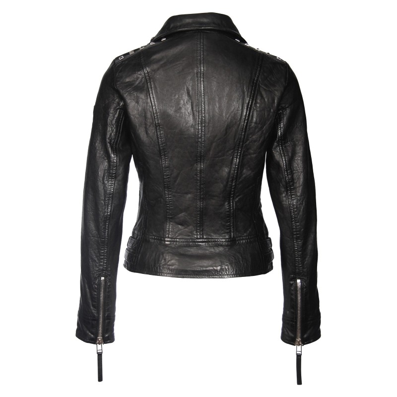 Geaca de Piele Naturala Dama Gipsy Neagra Naya LEGV – Black Friday