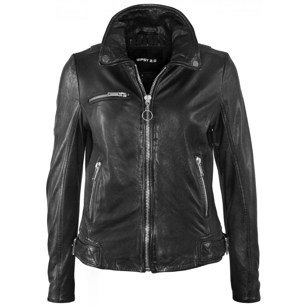 Geaca de Piele Naturala Dama Gipsy Neagra Nera SF LAPOLV Geaca de Piele Naturala Dama Gipsy Neagra Nera SF LAPOLV - readytowear.ro