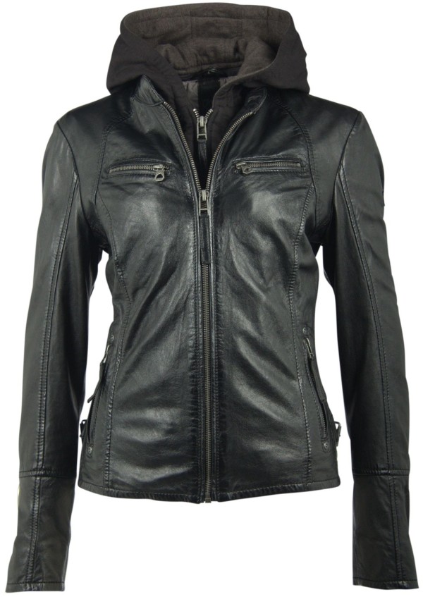 Geaca de Piele Naturala Dama Gipsy Neagra Nola LAGA – IMBRACAMINTE — fotografia 1