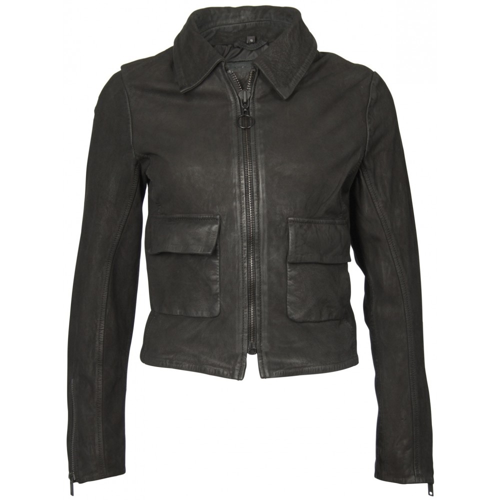 Geaca de Piele Naturala Dama Gipsy Neagra Nysa ZNUWV Geaca de Piele Naturala Dama Gipsy Neagra Nysa ZNUWV - readytowear.ro