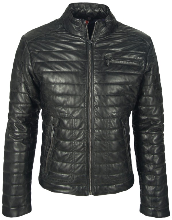Geaca de Piele Naturala Barbati Gipsy Neagra Ocean LNBV W – IMBRACAMINTE — fotografia 1