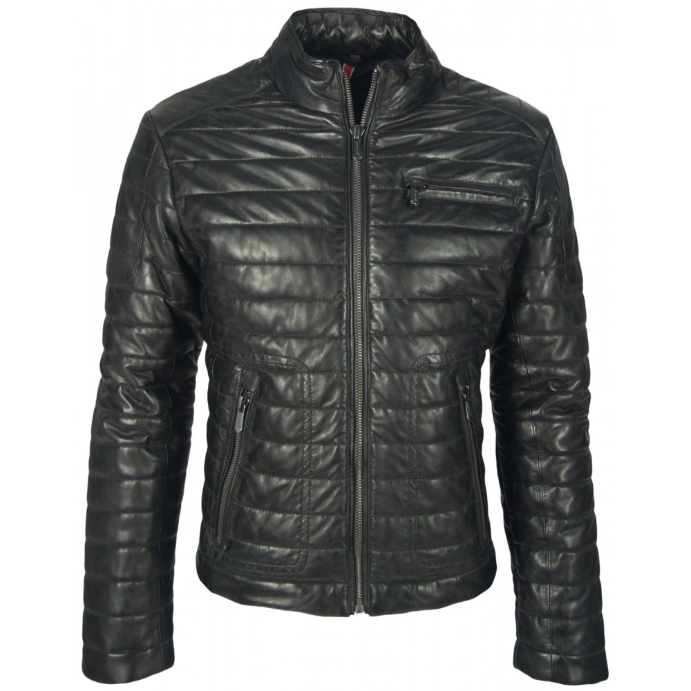 Geaca de Piele Naturala Barbati Gipsy Neagra Ocean LNBV W Geaca de Piele Naturala Barbati Gipsy Neagra Ocean LNBV W - readytowear